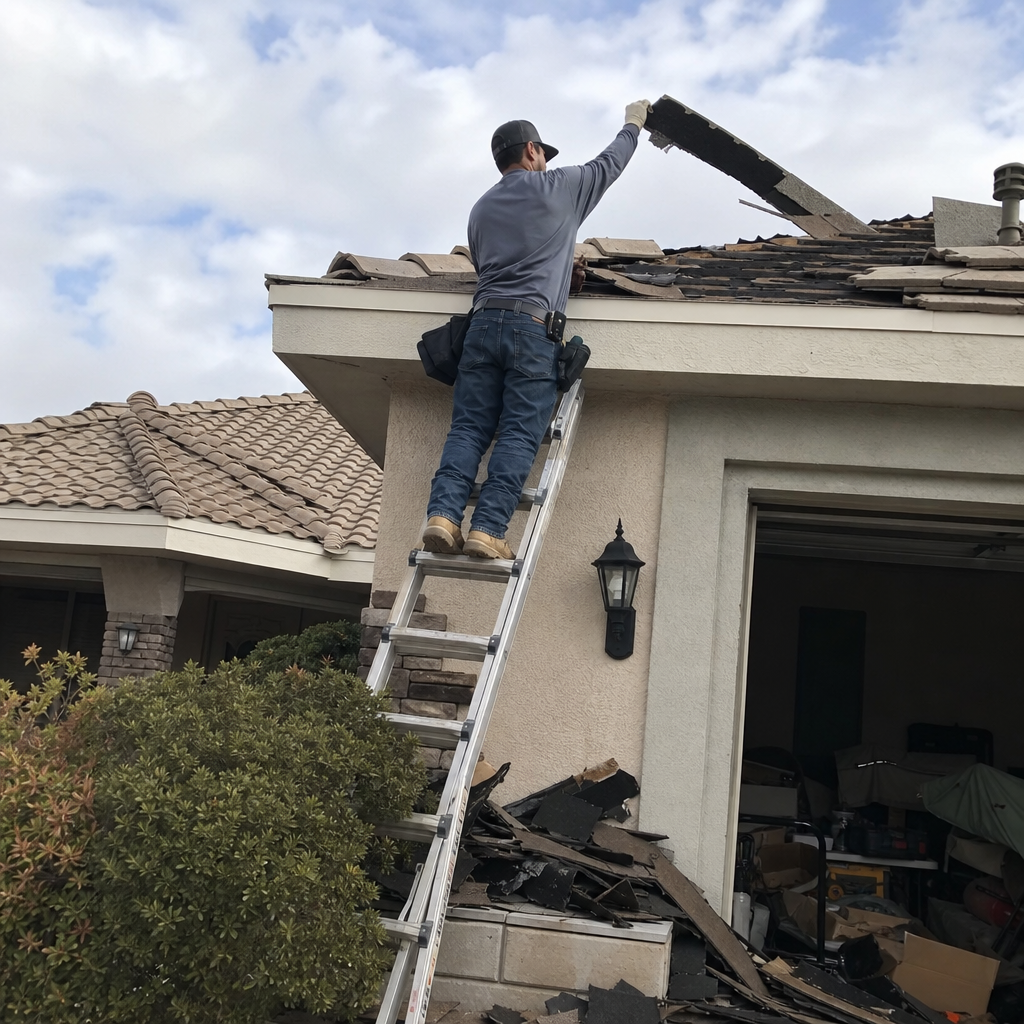 Emergency & Storm Damage in Nellis Air Force Base, NV | Premier Roofing & Construction — Premier Roofing & Construction
